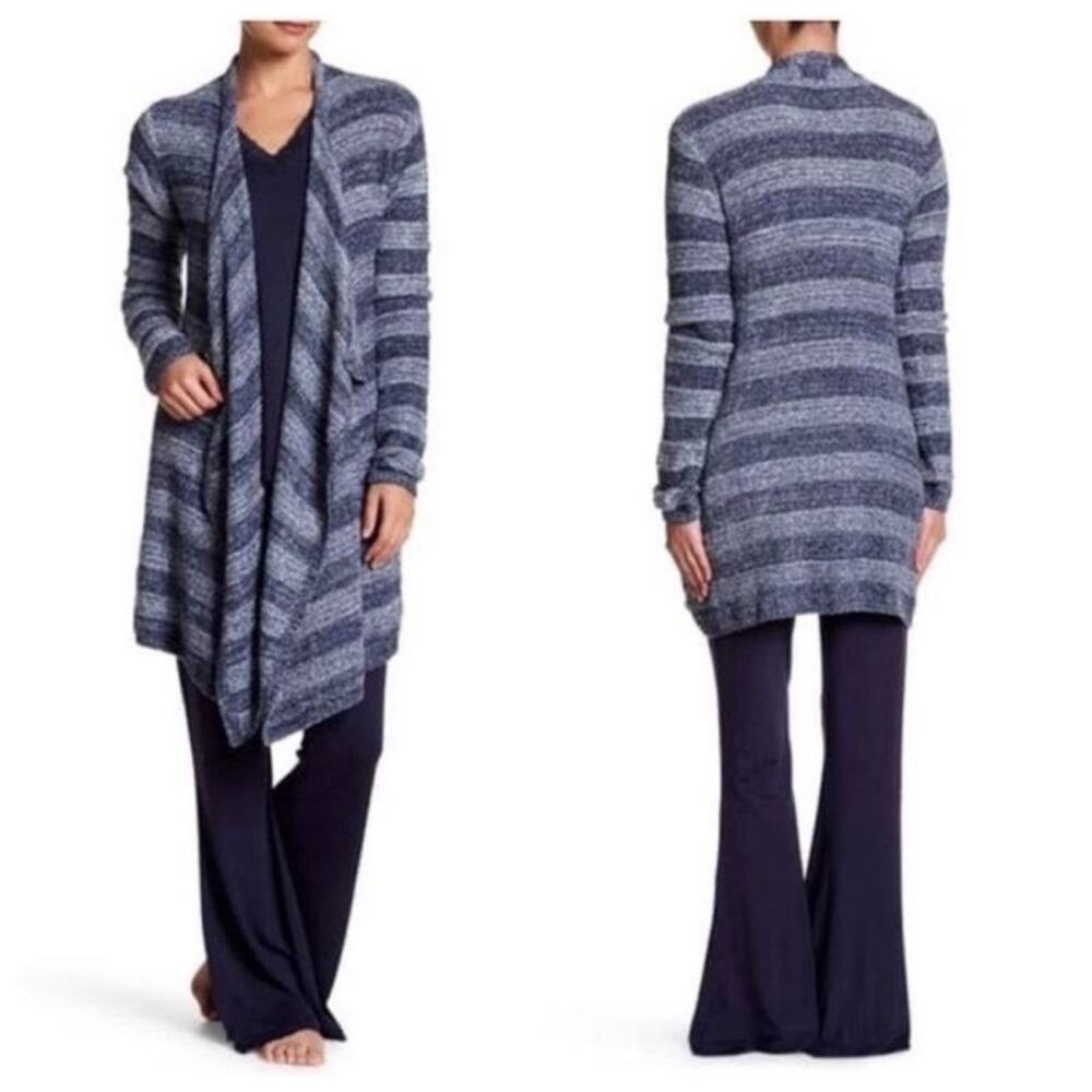 Barefoot Dreams Bamboo Chic Lite Cascade Waterfall Wrap Cardigan Sweater S/M